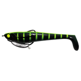 Zerek Flat Shad Pro 5in Soft Plastic Swimbait Lure Green Sunset