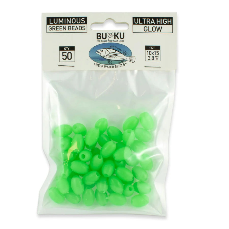 Buku Soft Lumo Oval Attractor Beads 10 X 15mm 50pk