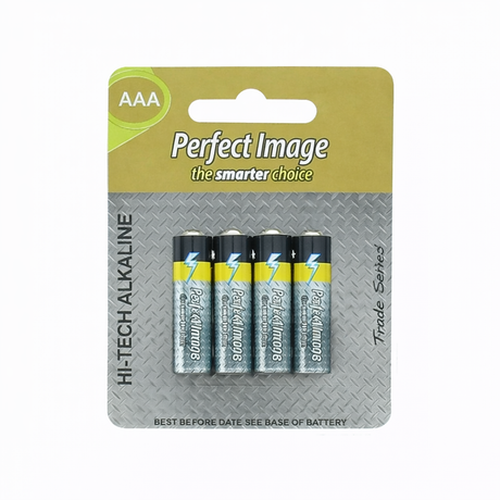 Perfect Image Extra Heavy Duty Hi-Tech Alkaline Batteries AAA 4pk
