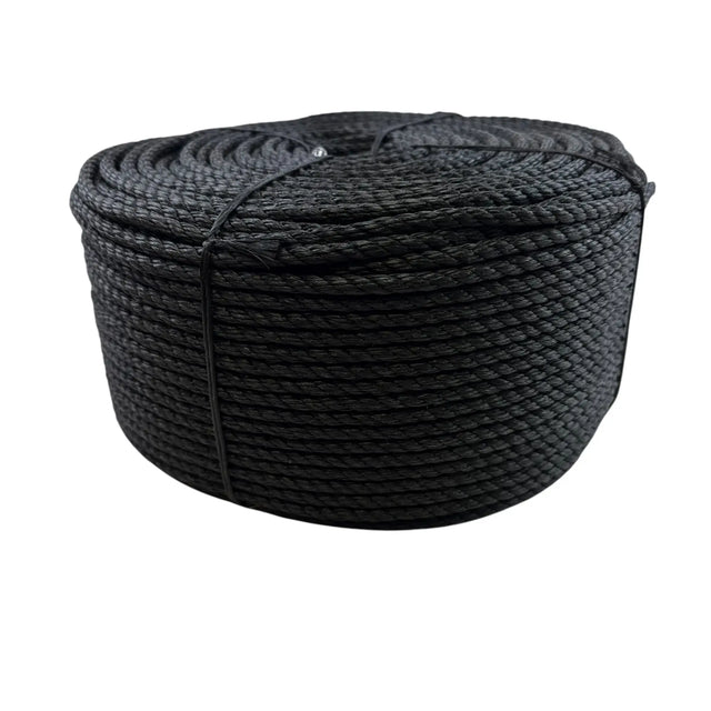 Crab Pot Sinking Rope Polyester 3 Strand 6mm X 250m Black