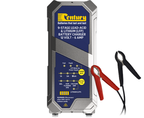 Century CC1206-XLI 9 Stage AGM/Lithium Portable Battery Charger 12v 6ah