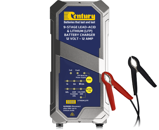 Century CC1212-XLI Portable AGM / Lithium Battery Charger 12v 12ah