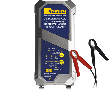 Century CC1212-XLI Portable AGM / Lithium Battery Charger 12v 12ah