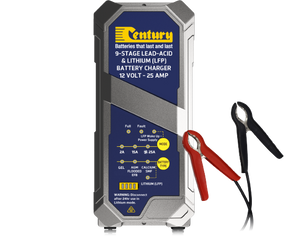 Century CC1225-XLI 9 Stage AGM/Lithium Portable Battery Charger 12v 25ah
