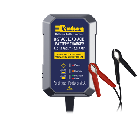 Century CC6121.2 8 Stage AGM Portable Battery Charger 6v / 12v 24ah