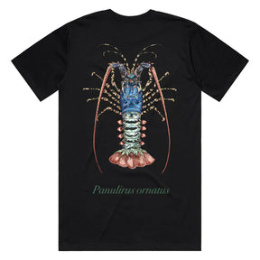 Reef Lagoon T-Shirt Ornate Crayfish Tee Black