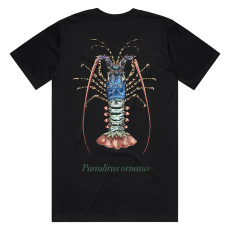 Reef Lagoon T-Shirt Ornate Crayfish Tee Black