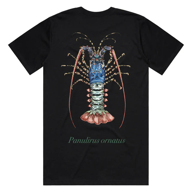 Reef Lagoon T-Shirt Ornate Crayfish Tee Black