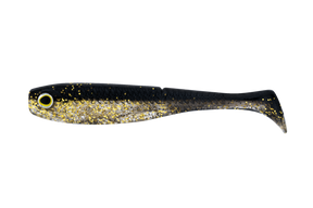 Daiwa Bait Junkie Herring 4in Soft Plastic Lure Black and Gold