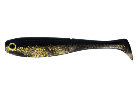 Daiwa Bait Junkie Herring 5in Soft Plastic Lure Black and Gold