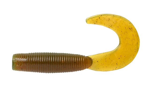 Daiwa Bait Junkie Grub 2.5in Soft Plastic Lure Motor Oil Uv