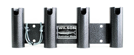 Wilson Powder Coated 4-Hole Bull Bar Fishing Rod Holder With Rubber Cap