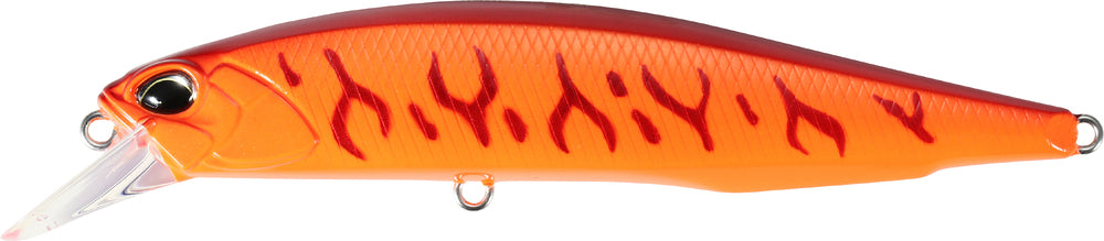 Duo Realis Jerkbait 100F 100mm Hard Body Lure Red Orange Tiger