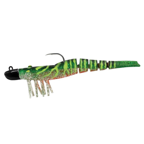 Wilson Wild Shrimp Expose 7in Pre-Rigged Soft Plastic Lure Toxic Tiger