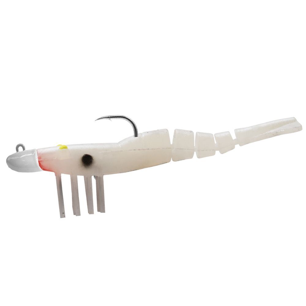 Wilson Wild Shrimp Expose 7in Pre-Rigged Soft Plastic Lure White Noise