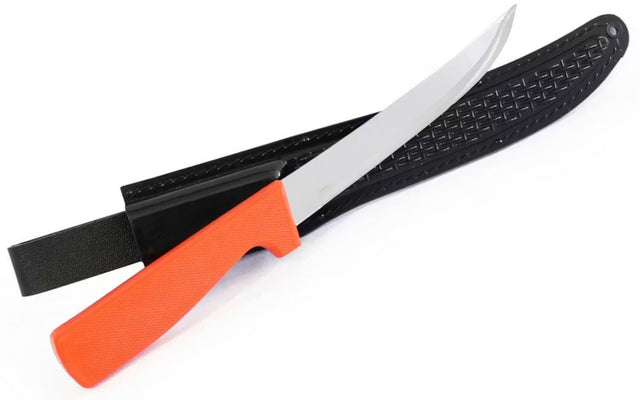 Ballard F526 6in Filleting Knife With Sheath Orange