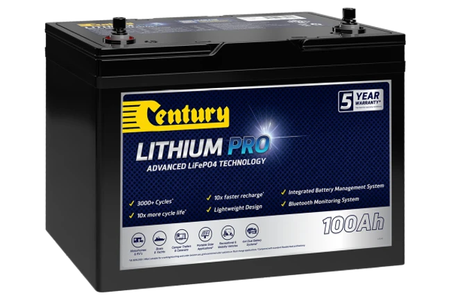 Century Lithium Pro C12-100XLI+ Lithium Battery 12v 100ah