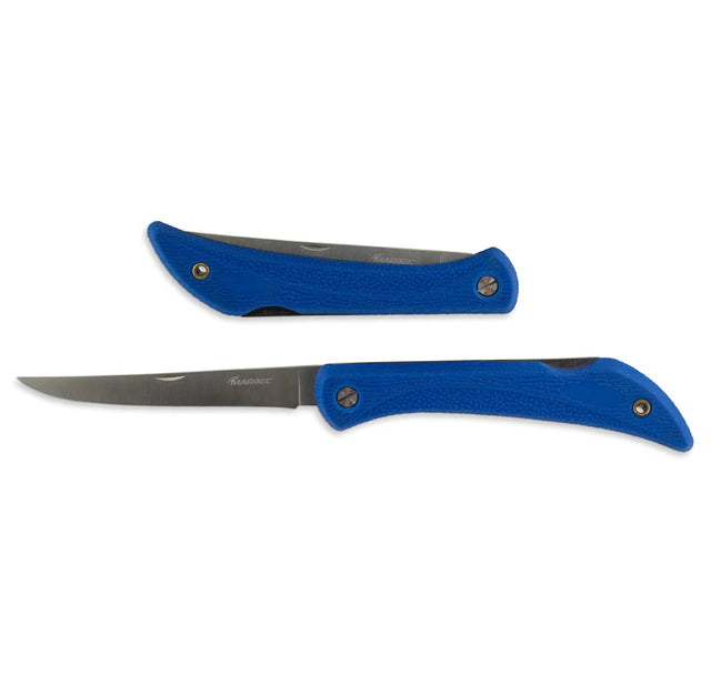 Maritec 5in Folding Filleting Knife Blue