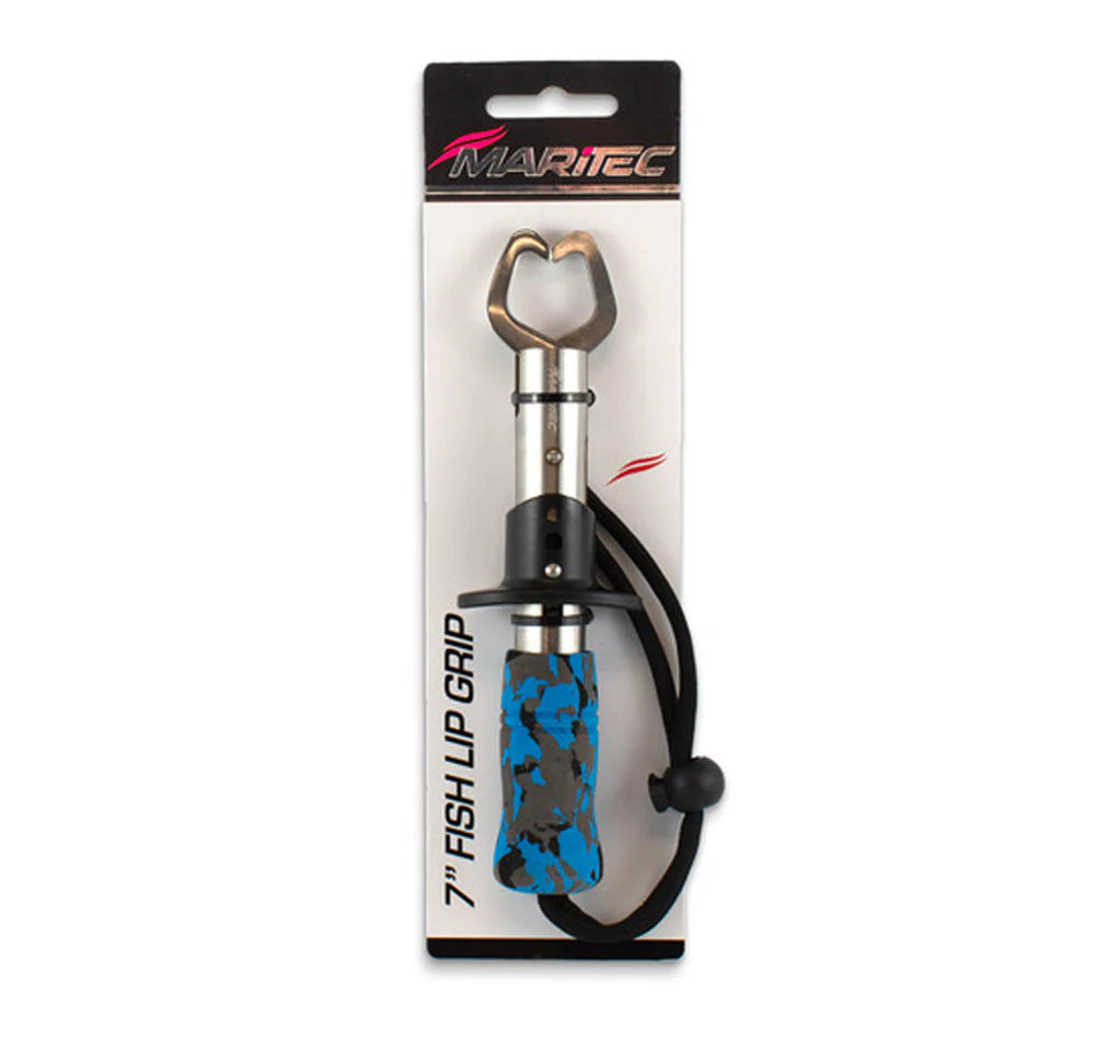 Maritec 7in Stainless Steel Lip Grip Blue Camo