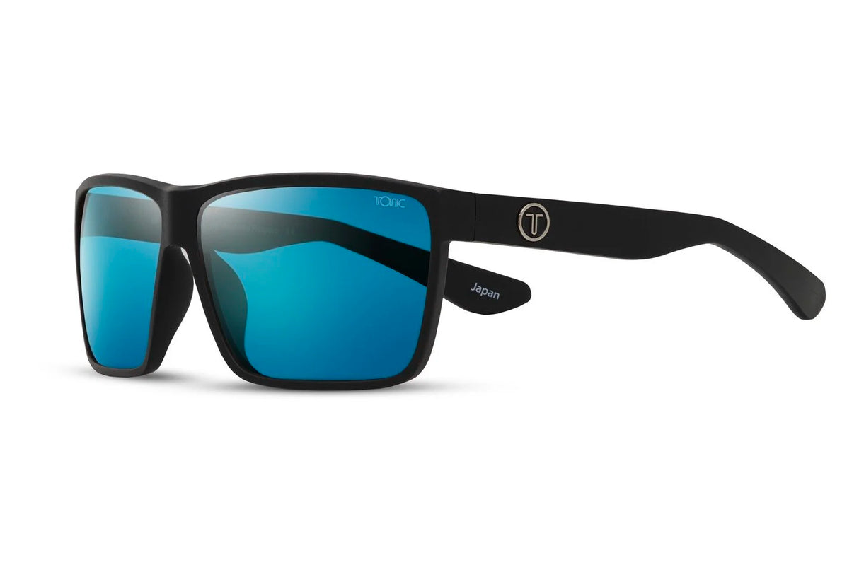 Tonic Maximus Recycled Polarised Sunglasses Black - Blue Mirror