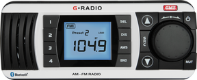 GME GR300BTW Bluetooth AM/FM Marine Stereo White