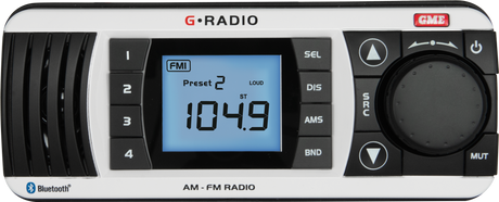 GME GR300BTW Bluetooth AM/FM Marine Stereo White