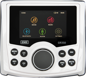 GME GR350BTW Bluetooth AM/FM Marine Stereo White