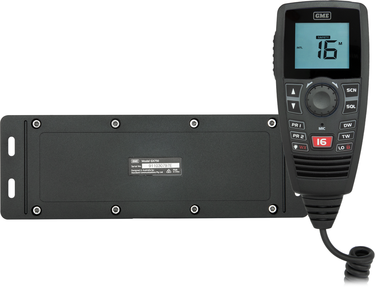 GME GX750B Black Box VHF Marine Radio Black