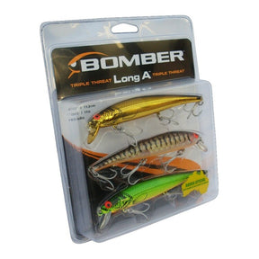 Bomber Long A 15A Hard Body Lure Pack Mixed Colours 120mm 3pk Multi Colour