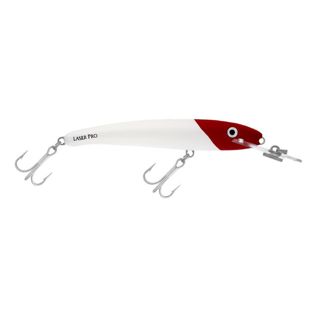 Halco Laser Pro 120DD 120mm Hard Body Lure White Redhead