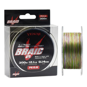 Venom V-Braid X8 Braided Fishing Line 300m Multi Colour