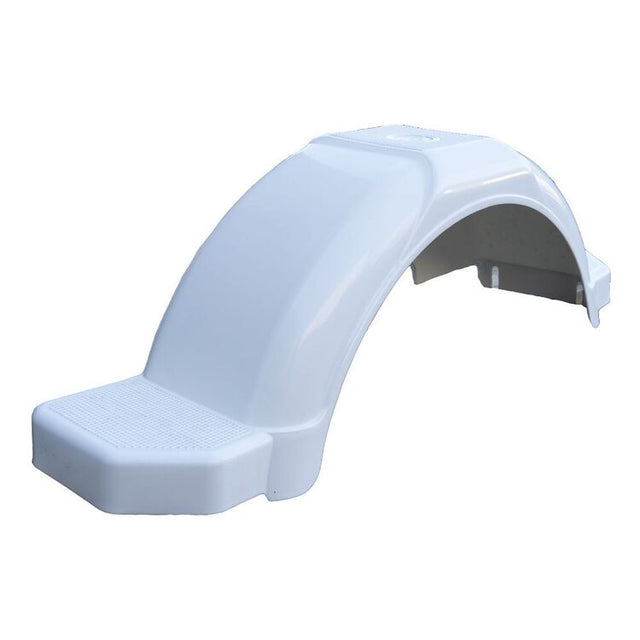 PVC Trailer Mudguard Inc Mudflap Suits 12in/13in Wheel White