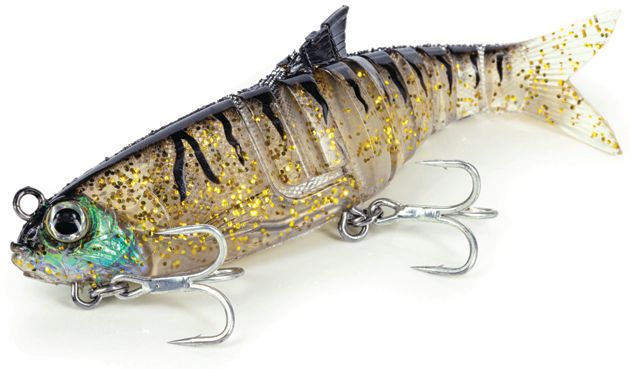 Molix Swim Shad 150mm Soft Plastic Swimbait Lure Black Gold Tiger