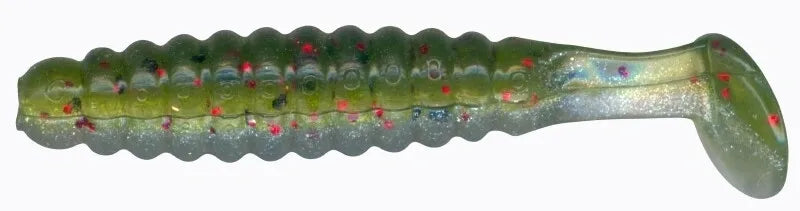 Charlie Brewers Slider Grub 3in Soft Plastic Lure Green Ghost