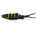 Samaki Vibelicious Fork Tail 100mm 20g Soft Vibe Lure Black Snake Chartreuse UV