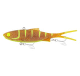 Samaki Vibelicious Fork Tail 100mm 20g Soft Vibe Lure Chartreuse Ginger Squid UV