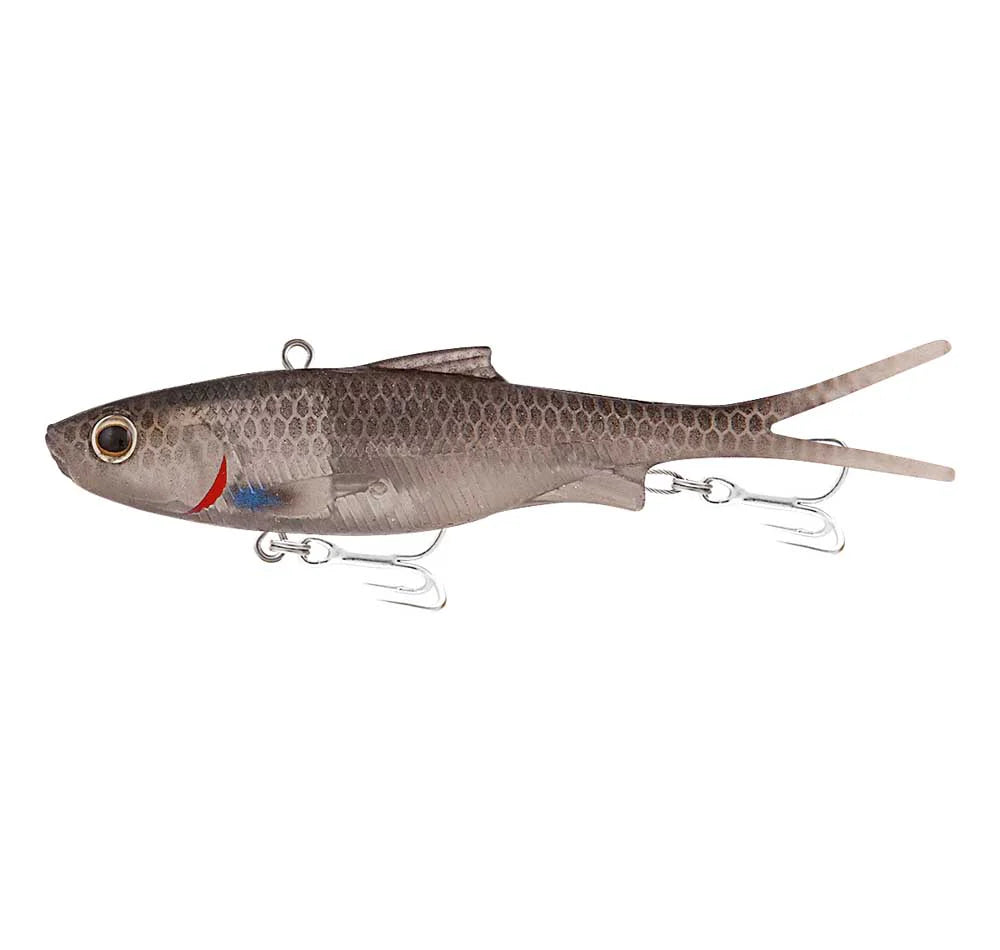 Samaki Vibelicious Fork Tail 70mm 10g Soft Vibe Lure Clear UV Mullet