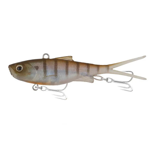 Samaki Vibelicious Fork Tail 100mm 20g Soft Vibe Lure Pearl Perch