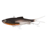 Samaki Vibelicious Fork Tail 100mm 20g Soft Vibe Lure Smokin Orange