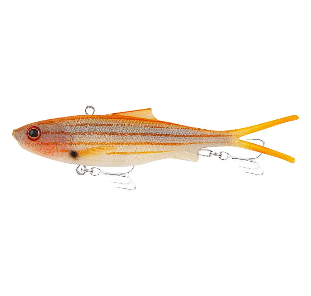 Samaki Vibelicious Fork Tail 125mm 30g Soft Vibe Lure Stripey Snapper
