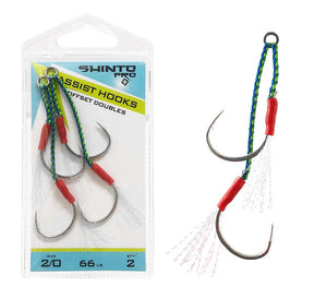 Shinto Pro Double Offset Assist Hooks 2pk