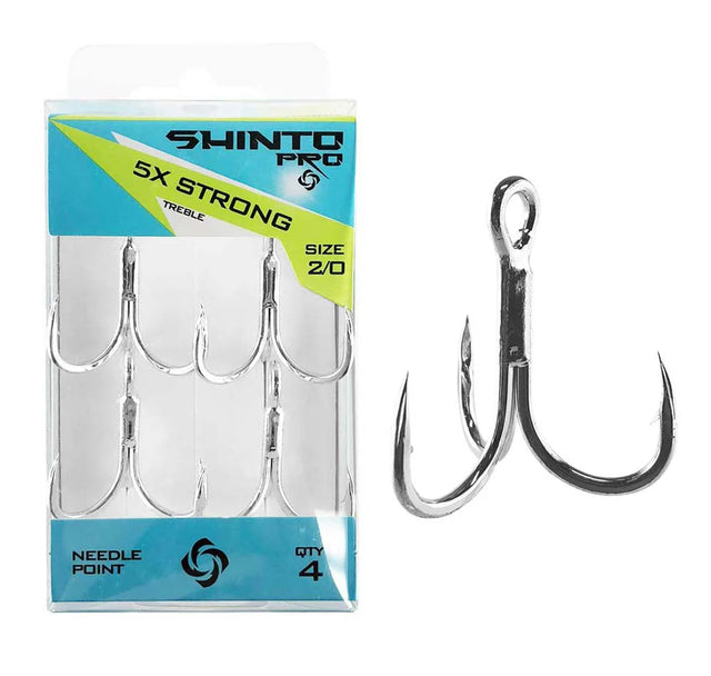 Shinto Pro 5X Tinned Treble Hooks