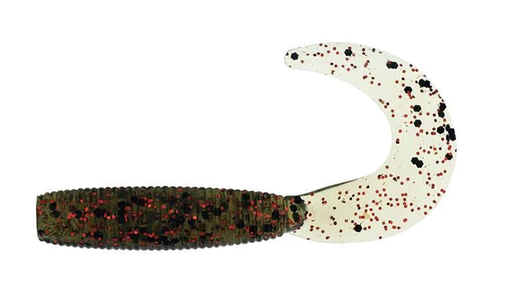 Daiwa Bait Junkie Grub 2.5in Soft Plastic Lure Watermelon Red