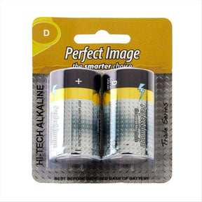 Perfect Image Extra Heavy Duty Hi-Tech Alkaline Batteries D 2pk