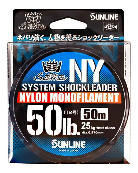 Sunline NY System Shock Nylon Monofilament Fishing Leader 50m