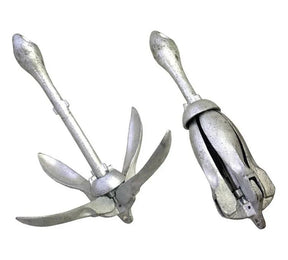 Folding Galvanised Grapnel Anchor