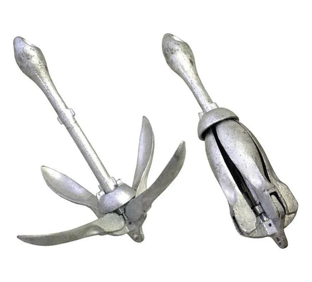 Folding Galvanised Grapnel Anchor