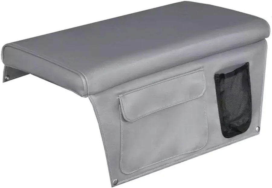Oceansouth Boat Bench Seat Cushion With Side Pockets 600mm X 400mm Grey