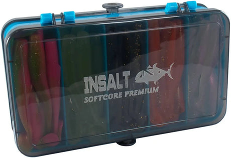 Insalt Softcore Soft Plastic Lure Kit Double Sided - 63pk Multi Colour