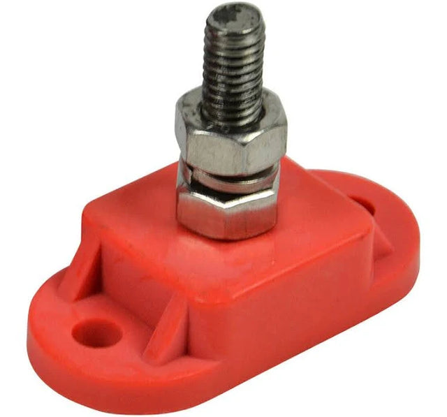 BLA Insulated Single Power Stud 6mm Red